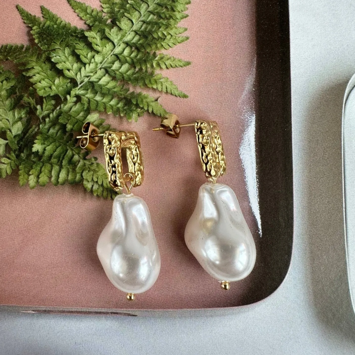 Øreringe Indie 18k forgyldt