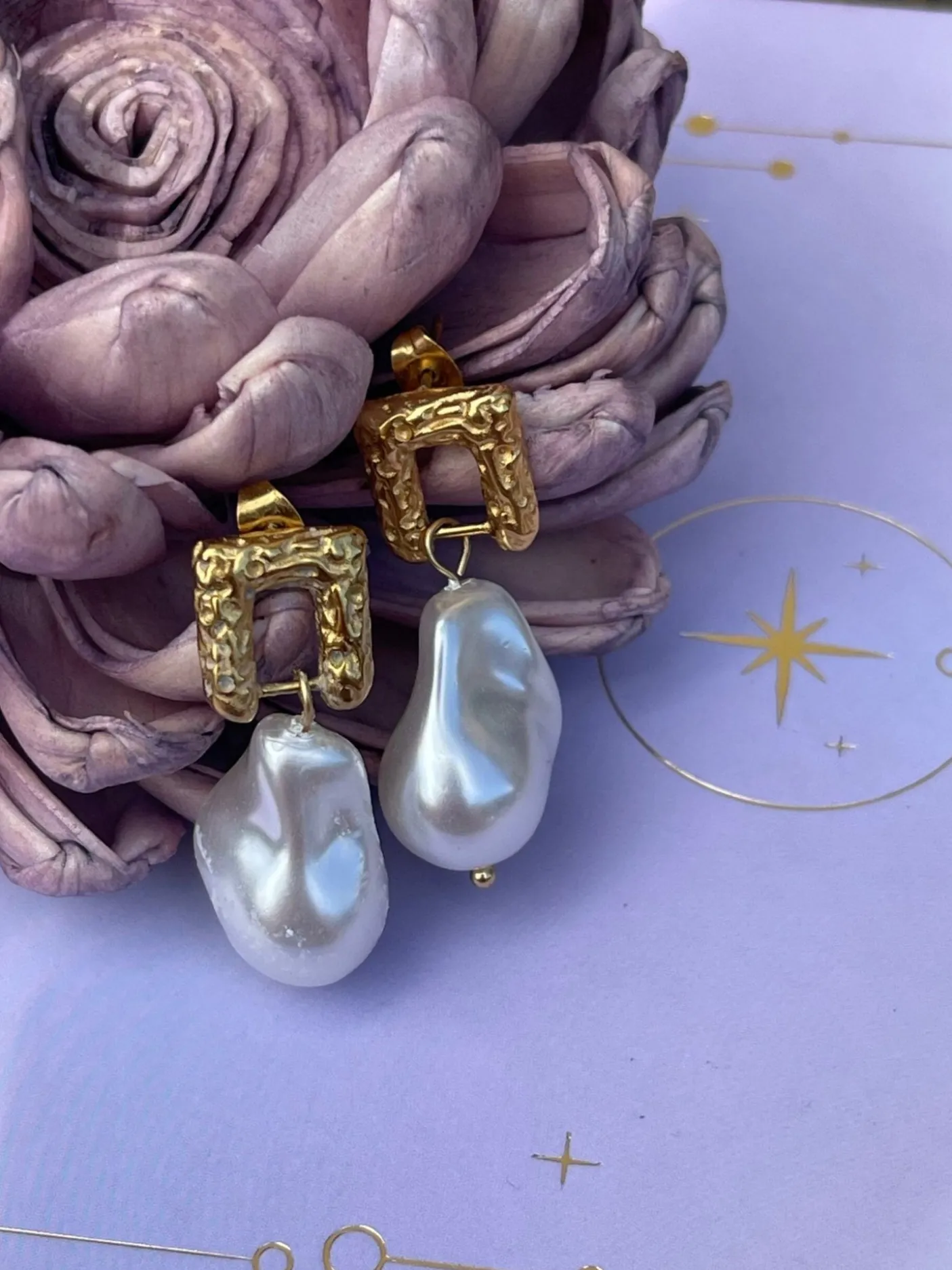 Øreringe Indie 18k forgyldt