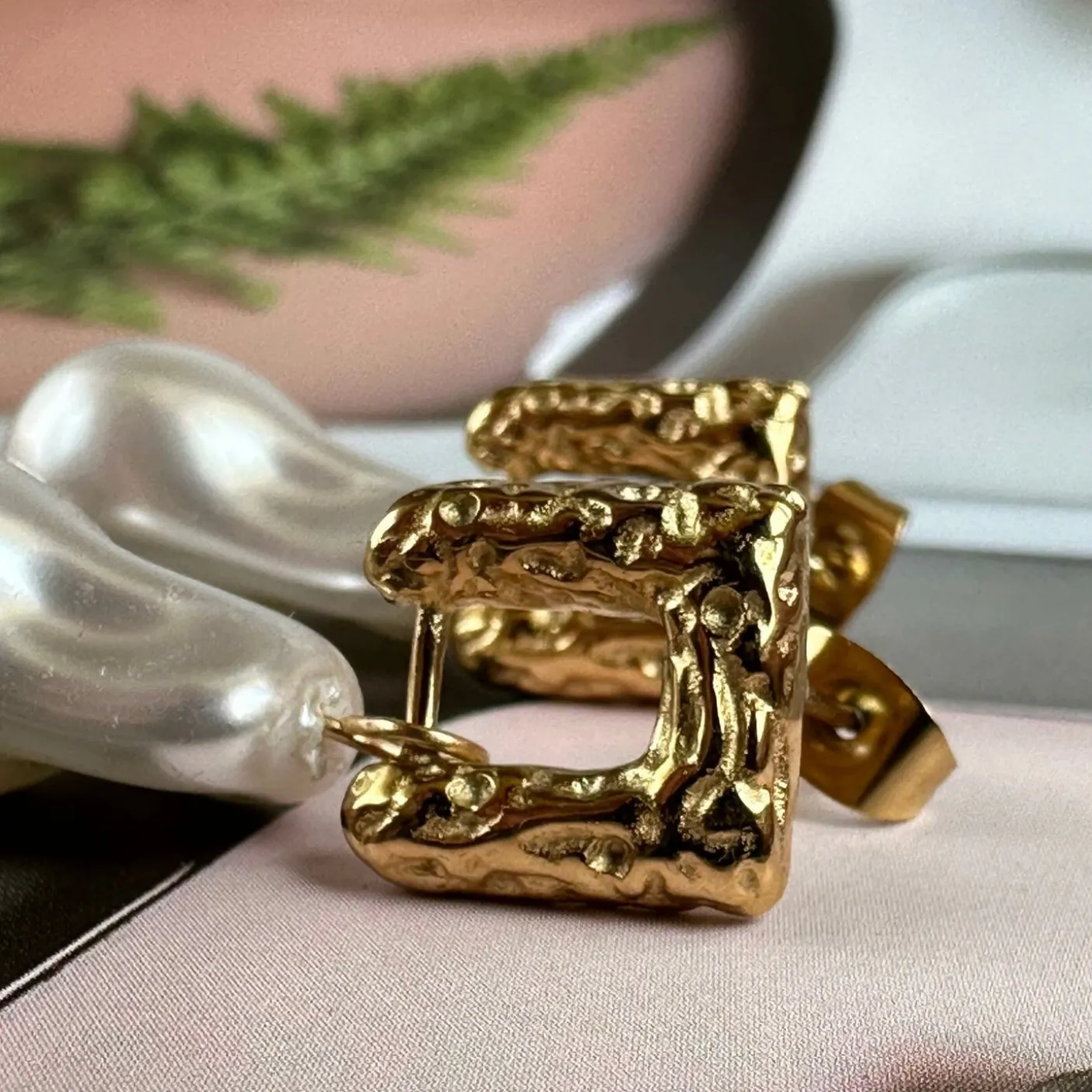 Øreringe Indie 18k forgyldt