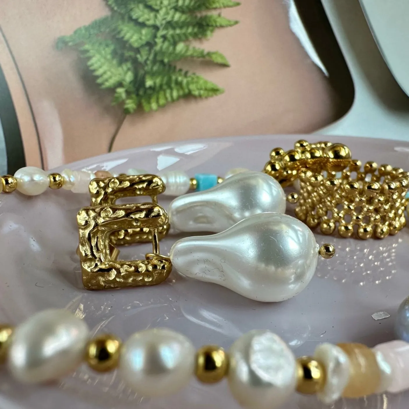 Øreringe Indie 18k forgyldt