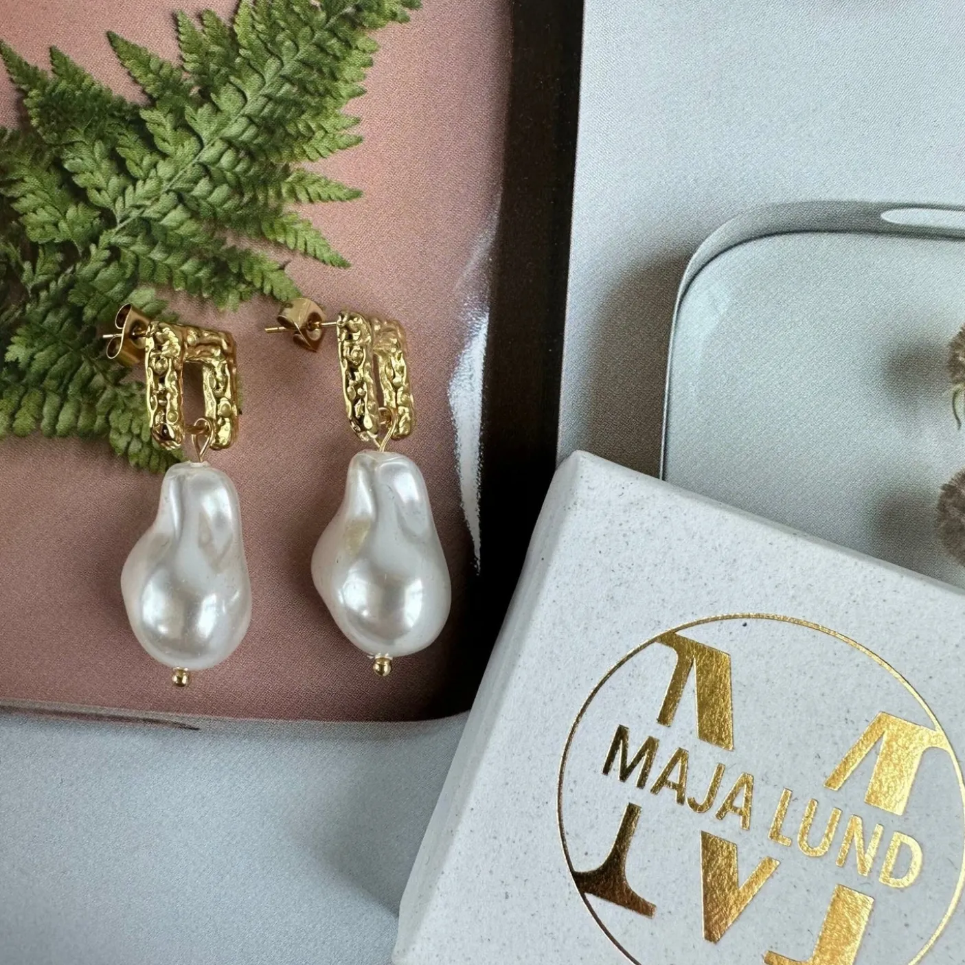 Øreringe Indie 18k forgyldt