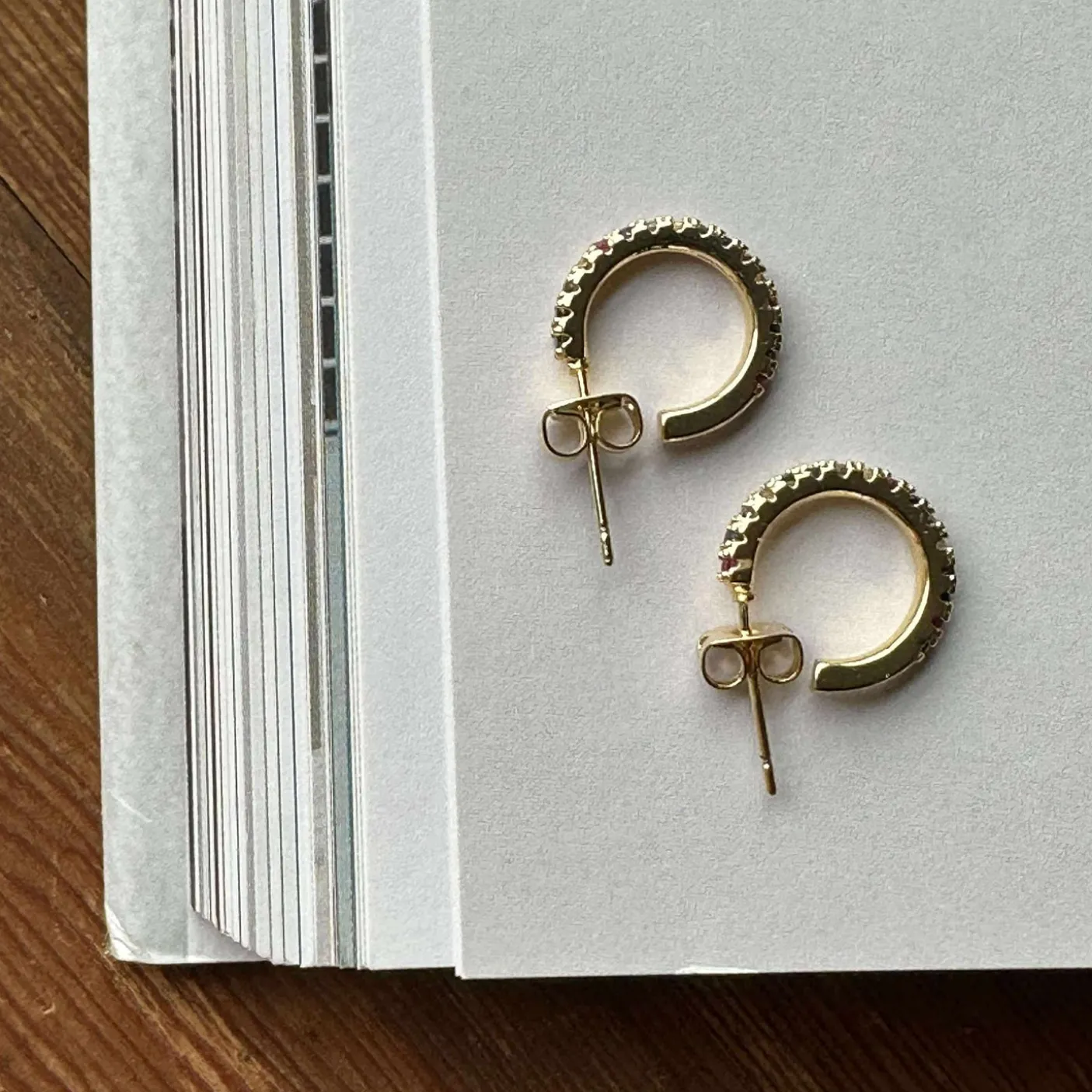 Øreringe IZA - multicolour - forgyldt