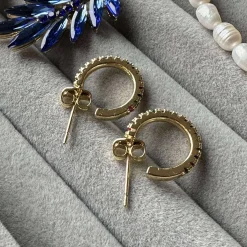 Øreringe IZA - multicolour - forgyldt