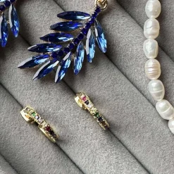 Øreringe IZA - multicolour - forgyldt