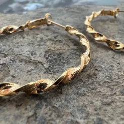 Øreringe Jenna Hoops 18K forgyldt