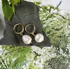 Øreringe Kirstin – Forgyldt Sterling sølv