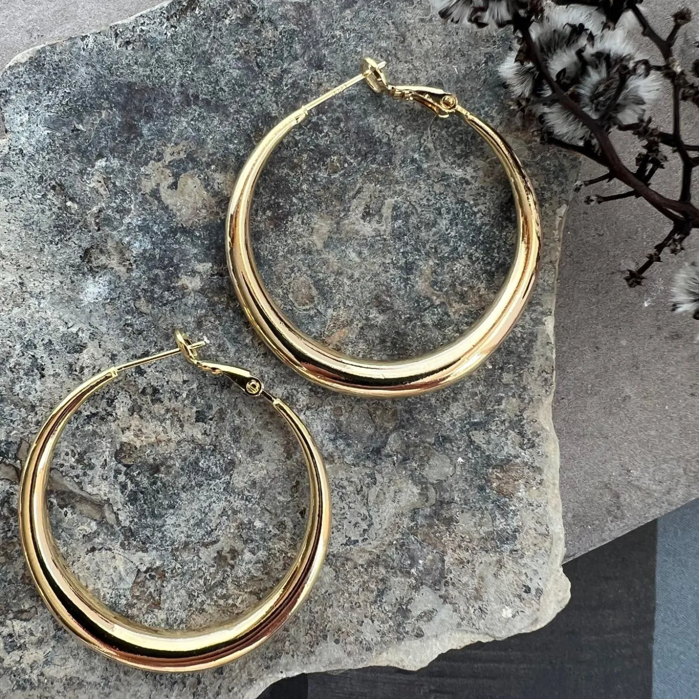 Øreringe Lharni Gold 18K forgyldt