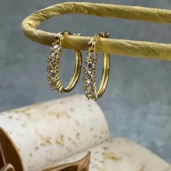 Øreringe Marilyn - Sterling sølv - forgyldt