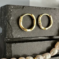 Øreringe Marisa forgyldt Sterling sølv