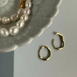 Øreringe Marisa forgyldt Sterling sølv