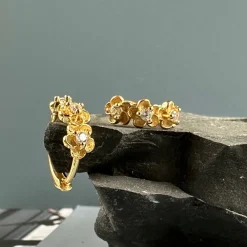 Øreringe Mathilda forgyldt Sterling sølv