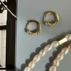 Øreringe Mathilda forgyldt Sterling sølv