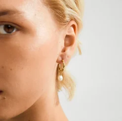 Øreringe med ferskvandsperler