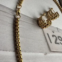 Øreringe Minna forgyldt - Vandfast