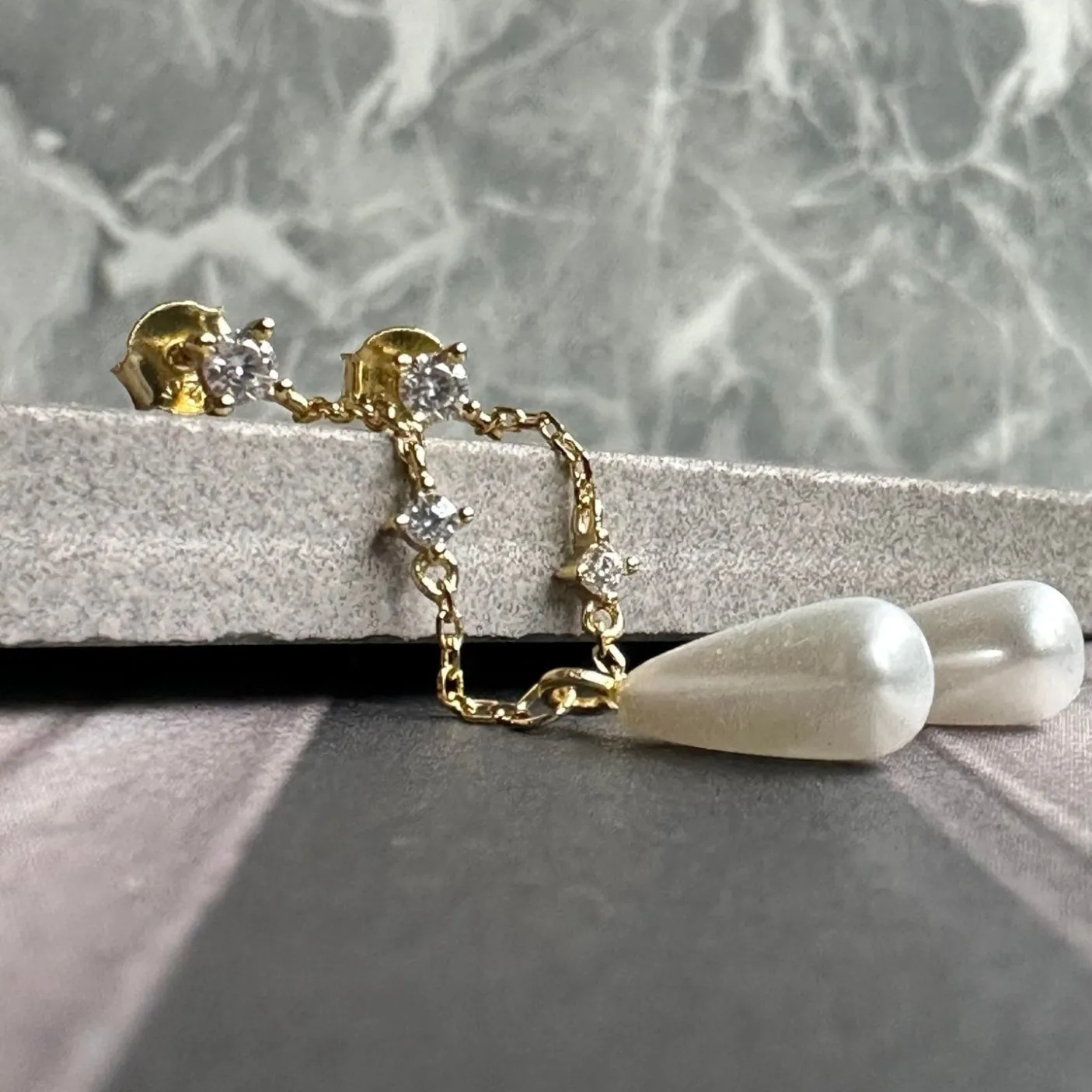 Øreringe Mischa 18K forgyldt sterling sølv