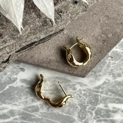 Øreringe Sheila 18K forgyldt sterling sølv