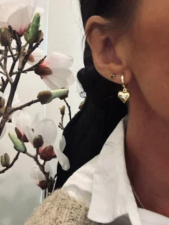 Øreringe Viola hjerter - forgyldt sterling sølv