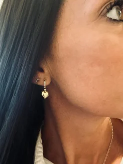 Øreringe Viola hjerter - forgyldt sterling sølv