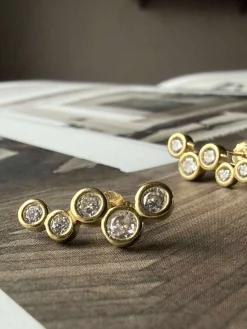 Ørestikker Amina - forgyldt sterling sølv