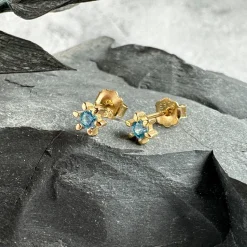 Ørestikker GIA – Blue 18K forgyldt