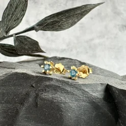 Ørestikker GIA – Blue 18K forgyldt