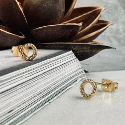 Ørestikker Icelyn forgyldt - Vandfast