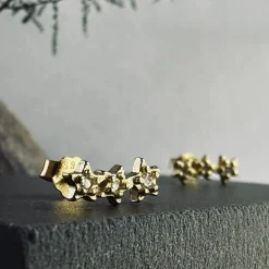 Ørestikker Louisa forgyldt sterling sølv