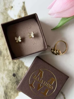 Ørestikker Sommerfugl Niki - forgyldt