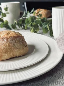 Riflet porcelæn til 4 personer - 16 dele