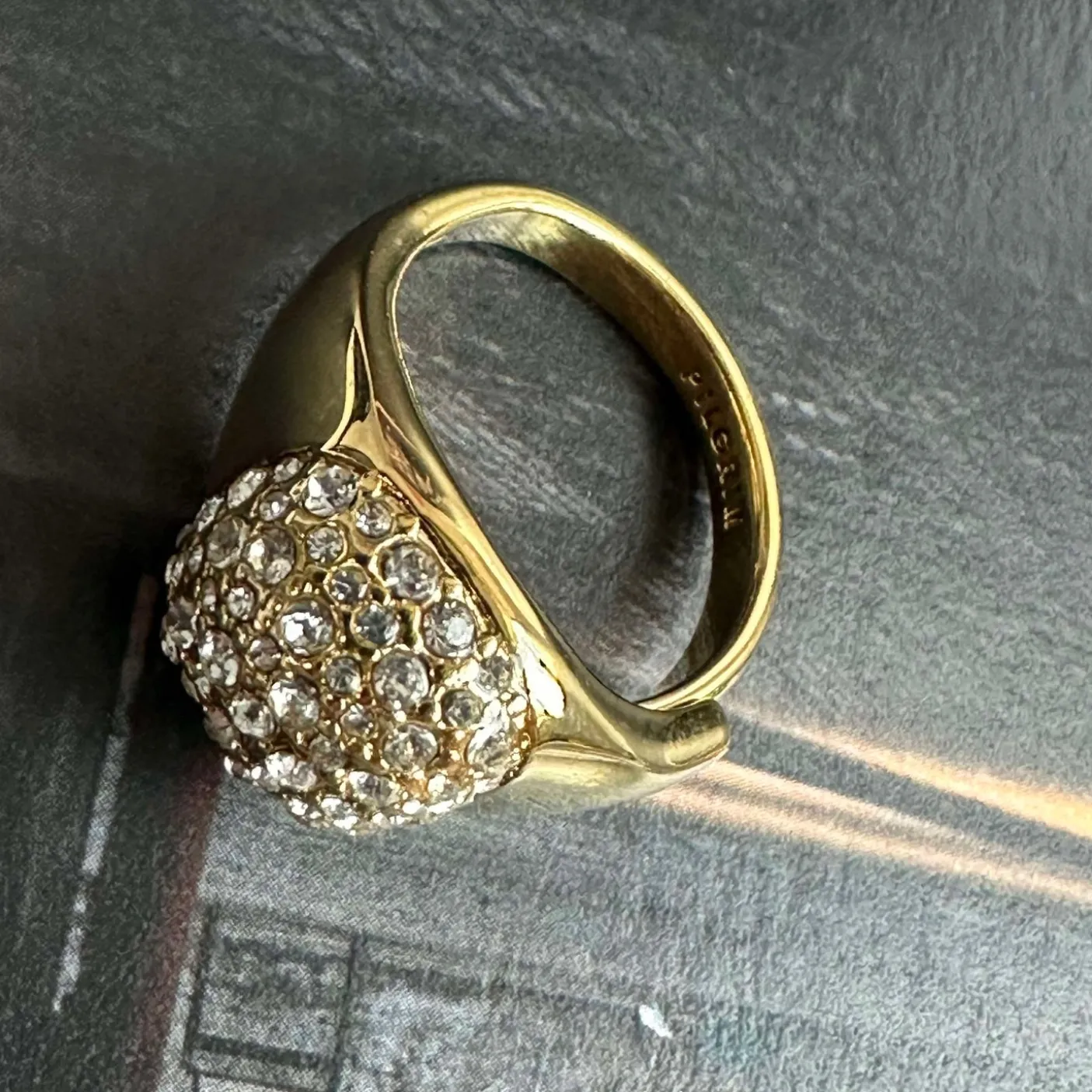 Ring CINDY krystal - Forgyldt