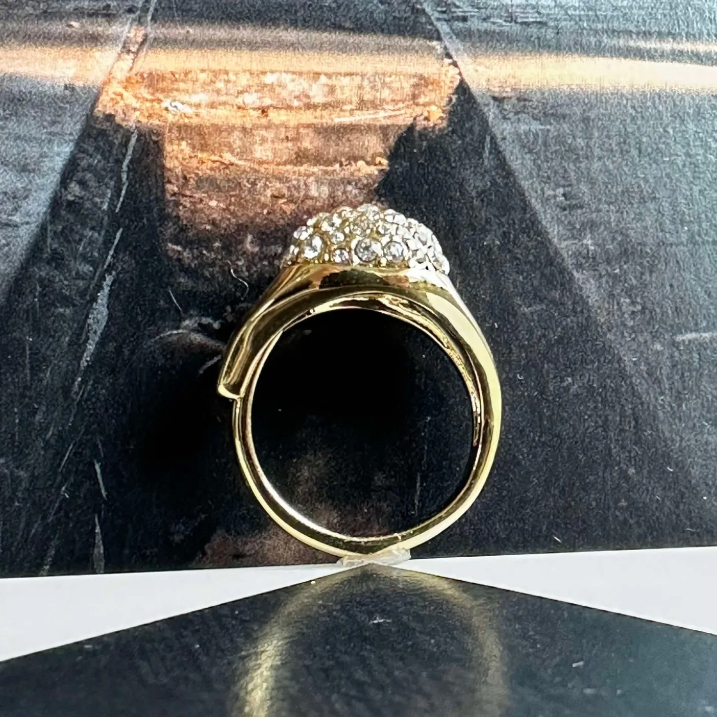 Ring CINDY krystal - Forgyldt