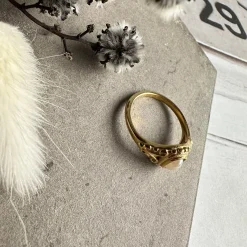 Ring Hannah forgyldt - Vandfast