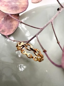 Ring Link - forgyldt
