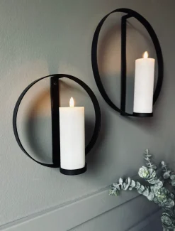 Ring til Bloklys Black - Sæt af 2 stk