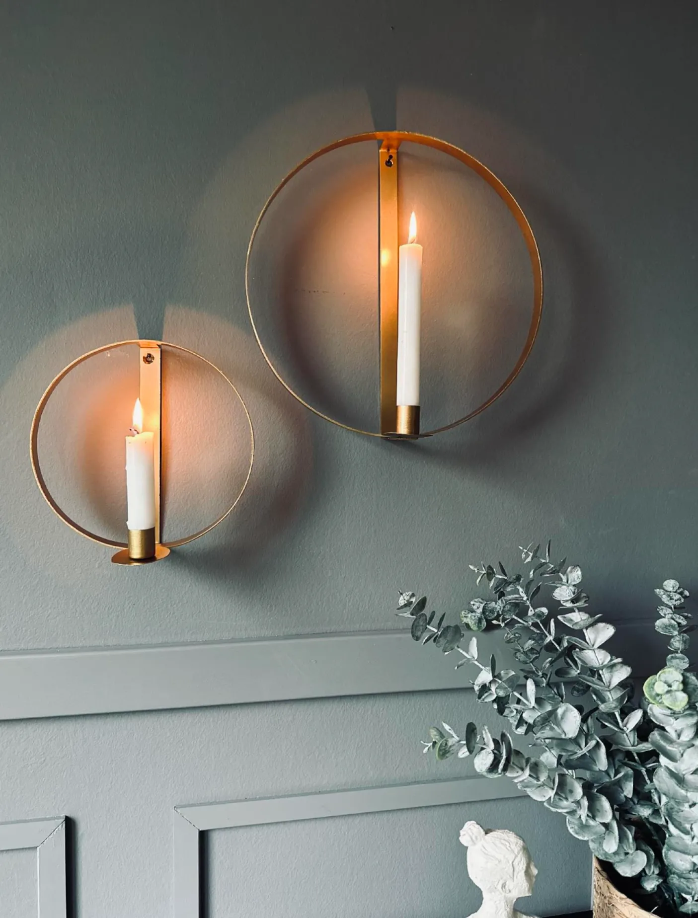 Ring til stagelys Gold - Sæt af 2 stk