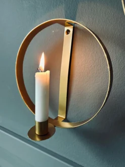 Ring til stagelys Gold - Sæt af 2 stk