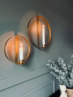 Ring til stagelys Gold - Sæt af 2 stk