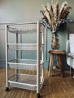 Rullevogn m. 4 kurve - Beige