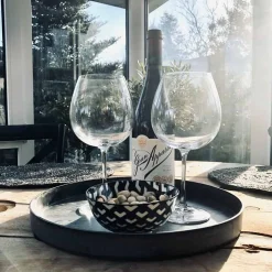 Rund fad / bakke i beton look - Stor