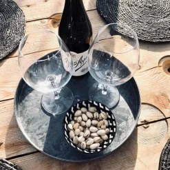 Rund fad / bakke i beton look - Stor