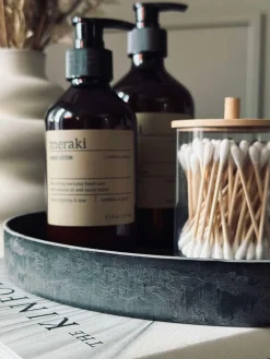 Rund fad / bakke i beton look - Mellem