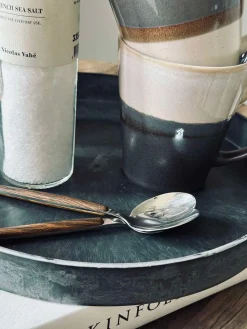 Rund fad / bakke i beton look - Mellem