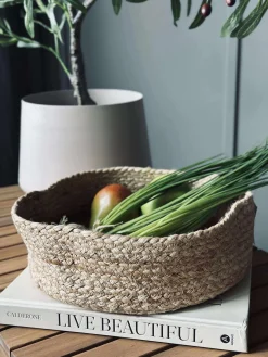 Rund kurv - Jute