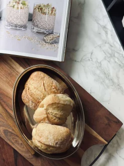 Rundt fad med kant - Rustfrit Stål