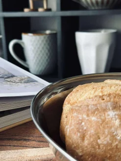 Rundt fad med kant - Rustfrit Stål