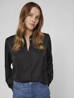 Satinskjorte Luna Black