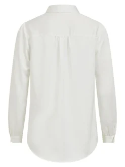 Satinskjorte Luna White