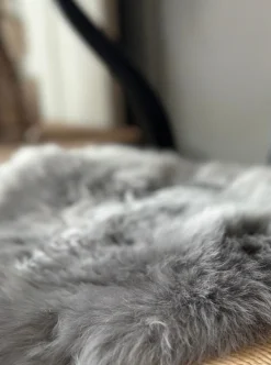 Sædeskind Ø 34cm - Grå lammeskind