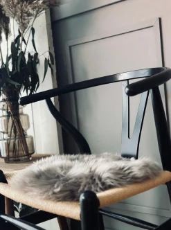 Sædeskind af lammeskind Ø 37 - Mocca