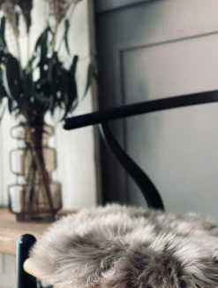 Sædeskind af lammeskind Ø 37 - Mocca